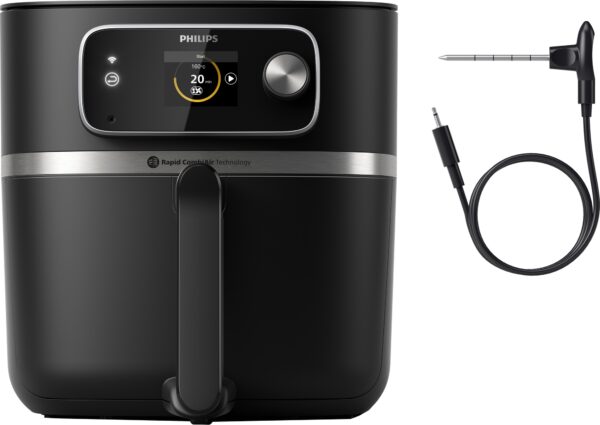 Philips Airfryer Combi 7000 Series 8.3L med fødevaretermometer HD9880/90 Sort