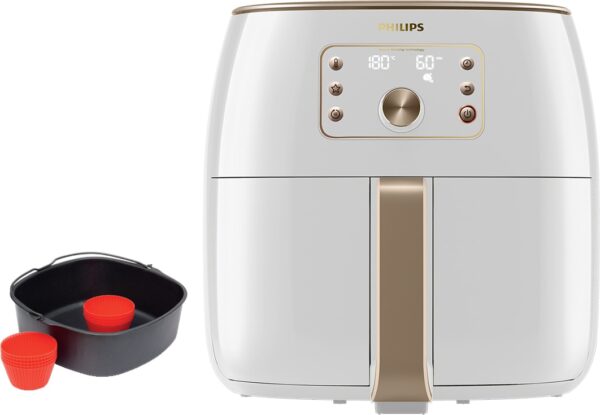 Philips Airfryer Smart Sense 7.3L med bageform HD9870/20 Hvid