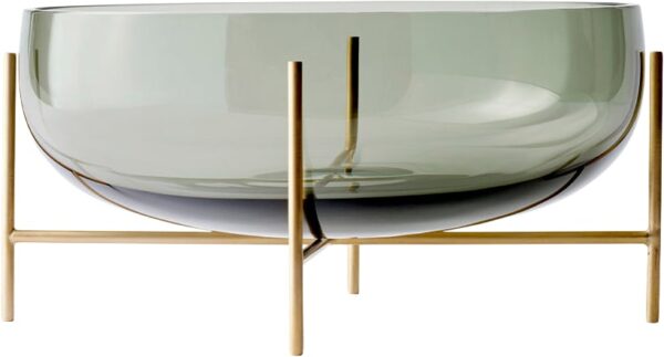 Echasse Bowl, Smoke/brushed Brass Grå