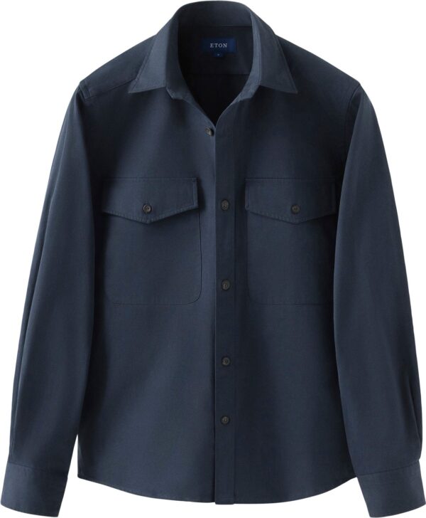 Heavy Twill Overshirt, Navy Blue, Blå