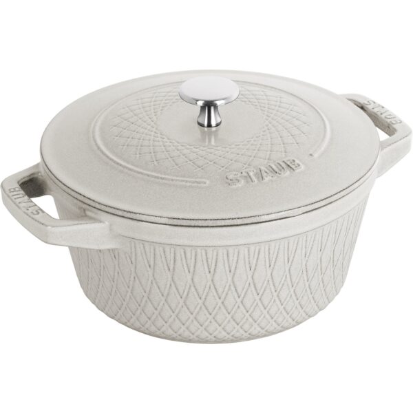 Staub Twister støbejernsgryde 24 cm, white truffle