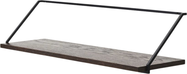 Rail, Shelf, 92x25, Blk, St. Oak 0008