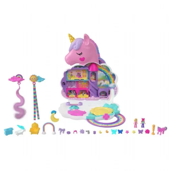 Polly Pocket Rainbow Unicorn Salon