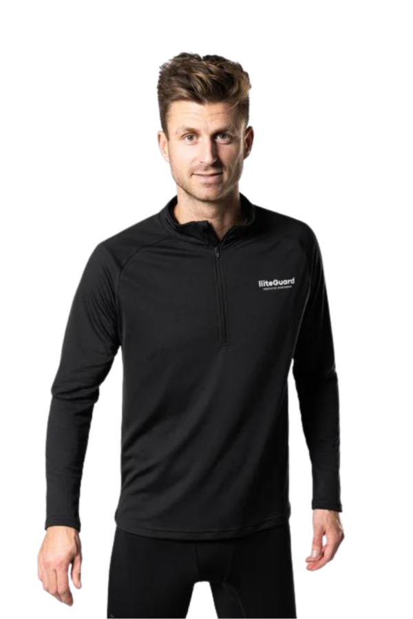 Liiteguard Ground Tech 1/4 zip - Sort - T-shirt