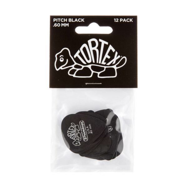 Dunlop Tortex Pitch Black Standard 0.60mm 12 Pack