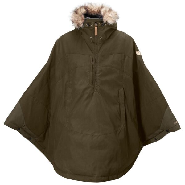 Fjällräven Womens Luhkka Cape  (Grøn (DARK OLIVE/633) Small) Grøn (DARK OLIVE/633)