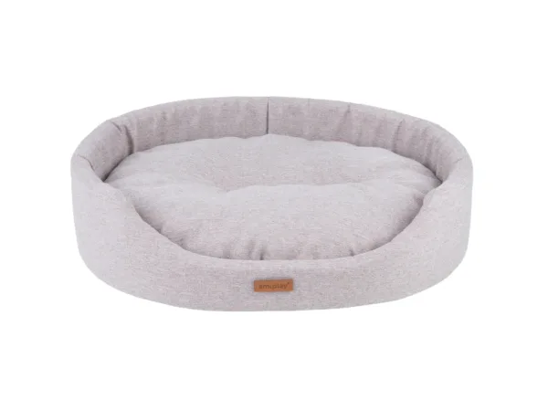 KW  - Amiplay oval hundeseng i Cream farve str M - XXL - M - 52x44x14 cm - Seng til kæledyr - Bomuld","Polyester