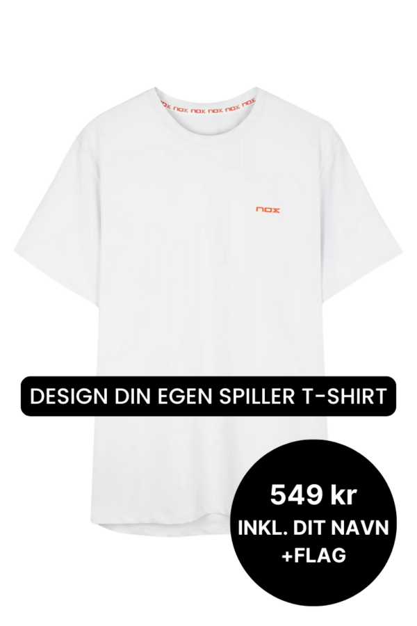 NOX Team T-shirt Hvid - Spiller t-shirt med navn -