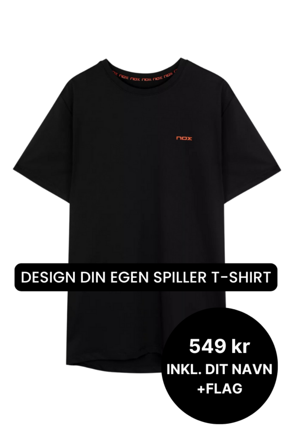 NOX Team T-shirt Sort - Spiller t-shirt med navn -