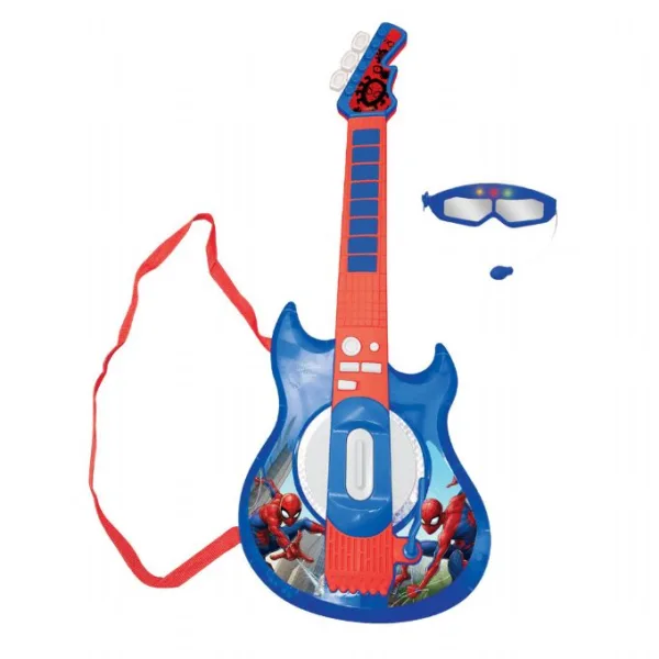 Elektronisk Spiderman Guitar m Tilbehør