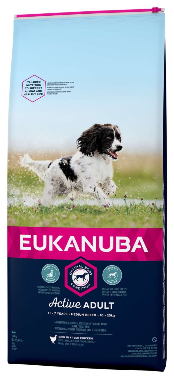 Eldorado  - Eukanuba adult medium Kylling 12kg - Hundefoder