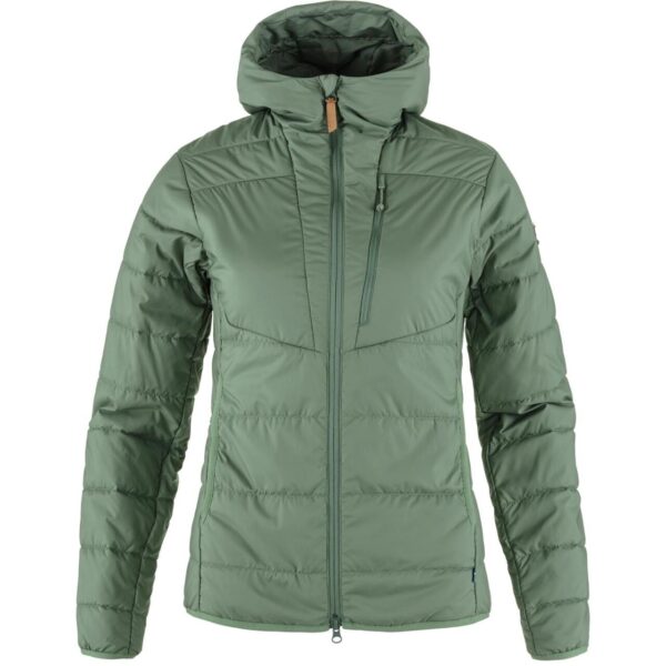 Fjällräven Womens Keb Padded Hoodie  (Grøn (PATINA GREEN/614) X-large) Grøn (PATINA GREEN/614)