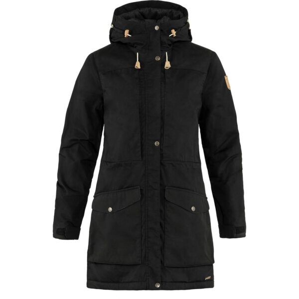 Fjällräven Womens Singi Wool Padded Parka  (Sort (BLACK/550) Small) Sort (BLACK/550)