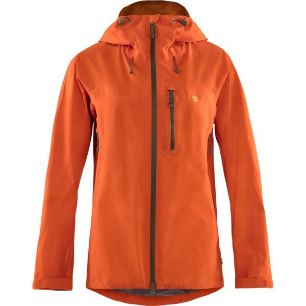 Fjällräven Womens Bergtagen Lite Eco-shell Jacket  (Orange (HOKKAIDO ORANGE/208) Small) Orange (HOKKAIDO ORANGE/208)