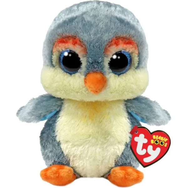 Beanie Boos Fisher Penguin Grey 15 cm