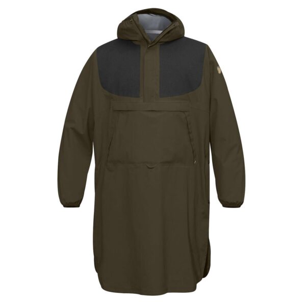 Fjällräven Mens Lappland Eco-shell Poncho  (Grøn (DARK OLIVE/633) Small/medium) Grøn (DARK OLIVE/633)