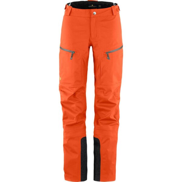 Fjällräven Womens Bergtagen Eco-shell Trousers  (Orange (HOKKAIDO ORANGE/208) 36) Orange (HOKKAIDO ORANGE/208)