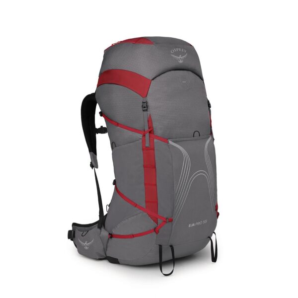 Osprey Womens Eja Pro 55 (Grå (DALE GREY/POINSETTIA RED) Medium/large) Grå (DALE GREY/POINSETTIA RED)