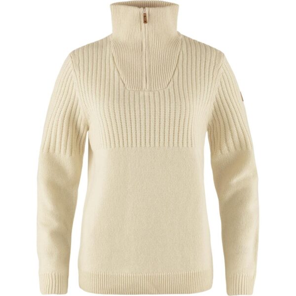 Fjällräven Womens Övik Half Zip Knit (Hvid (CHALK WHITE/113) Small) Hvid (CHALK WHITE/113)