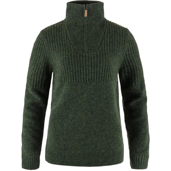 Fjällräven Womens Övik Half Zip Knit (Grøn (DEEP FOREST/662) Medium) Grøn (DEEP FOREST/662)