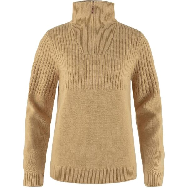 Fjällräven Womens Övik Half Zip Knit (Beige (DUNE BEIGE/196) Medium) Beige (DUNE BEIGE/196)