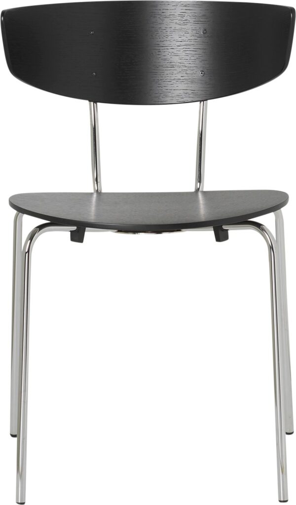 Herman Chair Chr. Black Black Veneer