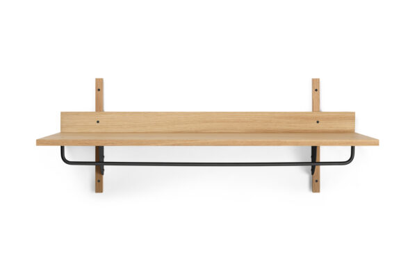 Sector Rack Shelf Oak/black Brass