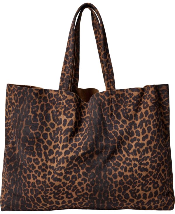 Ruba Shopper Calf Suede Print Leopard