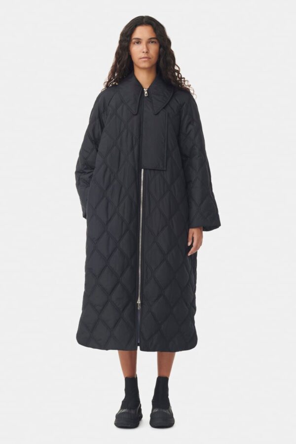 Ripstop Quilt Coat Black