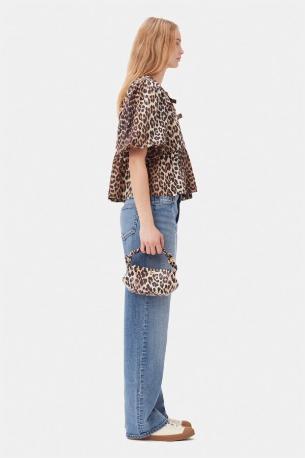 Ganni Bou Bag Mini Print Leopard