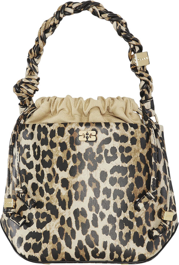 Ganni Bou Bucket Bag Print Leopard