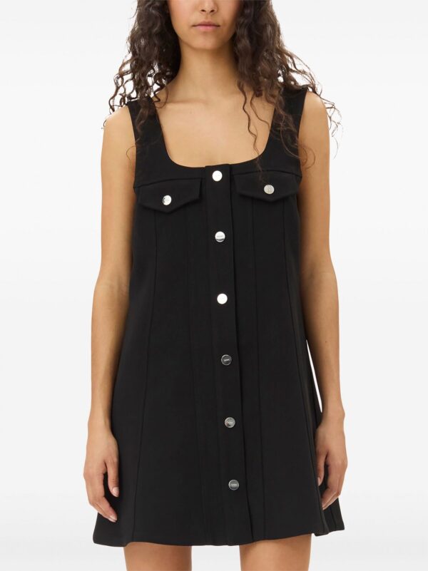 Bonded Crepe Mini Dress Black