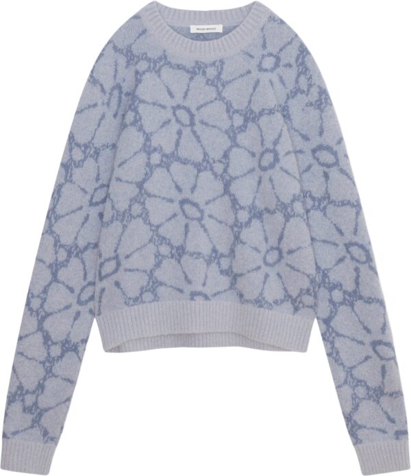 Wwspencer Graphic Knit Jumper Soft Blue