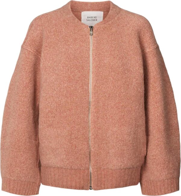 Sheep Knit Bomber Jacket Sig Peachy