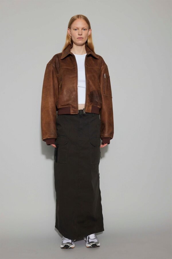 Rocky Leather Bomber Used Brown