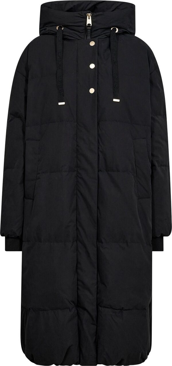 Mmcayo Long Quilt Jacket Black