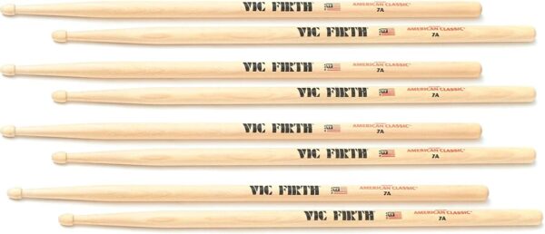 Vic Firth 7A American Classic® 7A Wood Tip 4 Pak