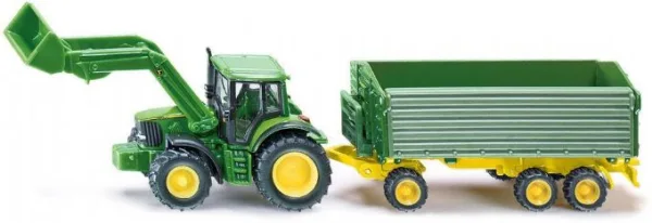 John deere traktor med trailer 1:87