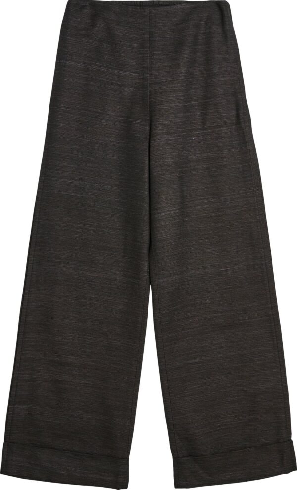 Calma Trousers Black Slub