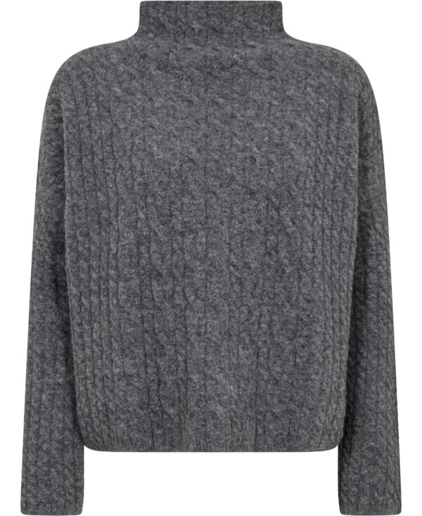 Mika Braid Sweater Mid Grey M