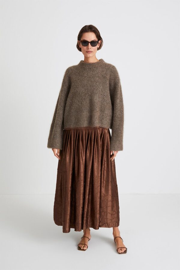 Niclas Short Sweater Brown