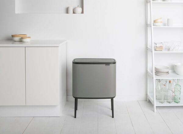 Bo Touch Bin 3 x 11 ltr. Mineral Concrete Grey