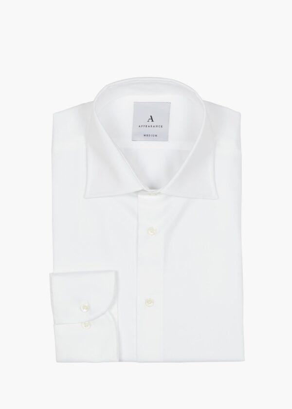 Twill Shirt, White - Str: XXL - Cotton