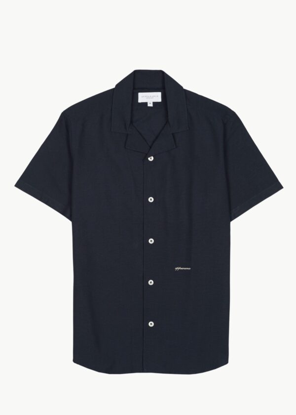 Camp Collar Shirt, Dark Navy - Str: M