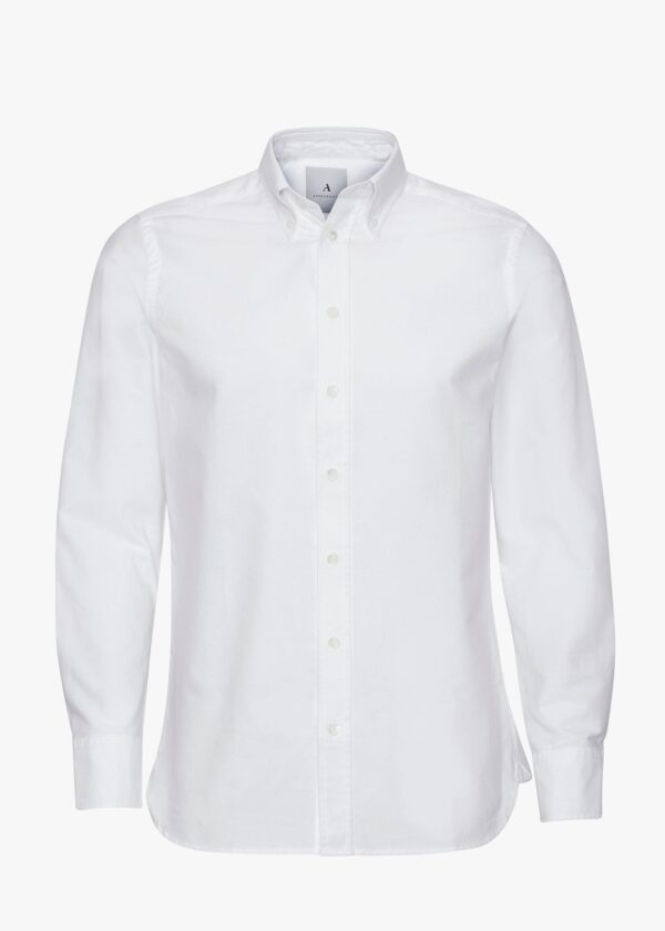 Oxford Shirt, White - Str: XXL - Cotton