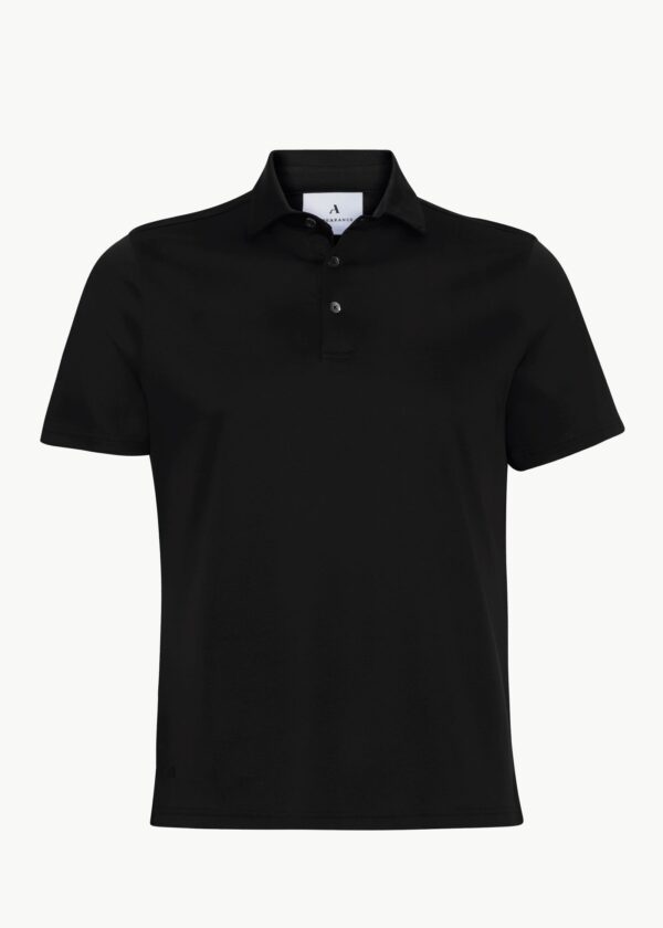 Jersey Polo Shirt, Deep Black - Str: L - Cotton