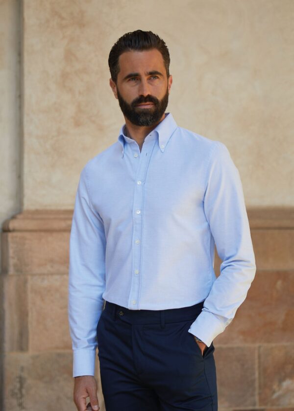 Oxford Shirt - Sky Blue - Str: M - Cotton