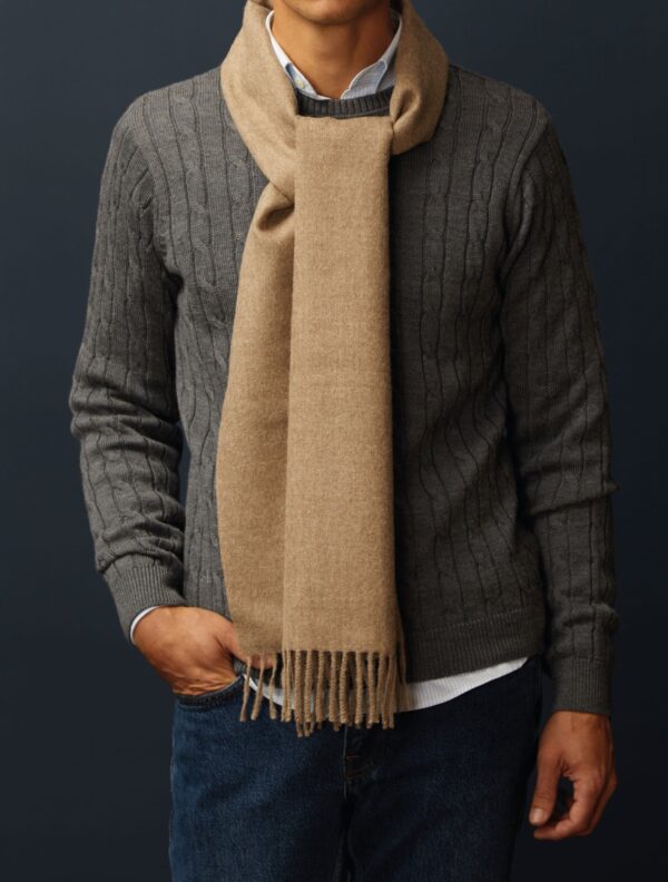 Alpaca Scarf, Light Camel - Str: One Size