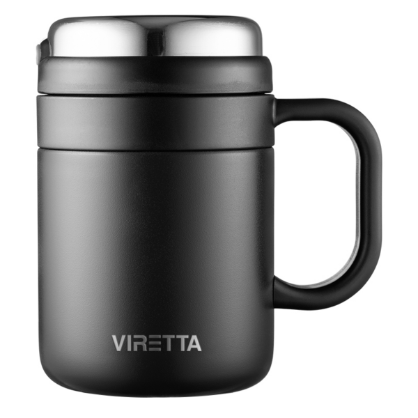 Viretta Premium Kaffe & Te Termokop til rejse - Sort - 500ml