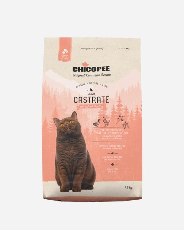 Chicopee Classic Nature Line Cat Castrate - Fjerkræ - 1.5 kg